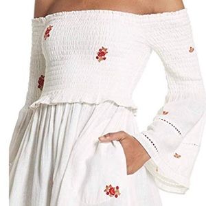 Free People Embroidered Off the Shoulder Dress